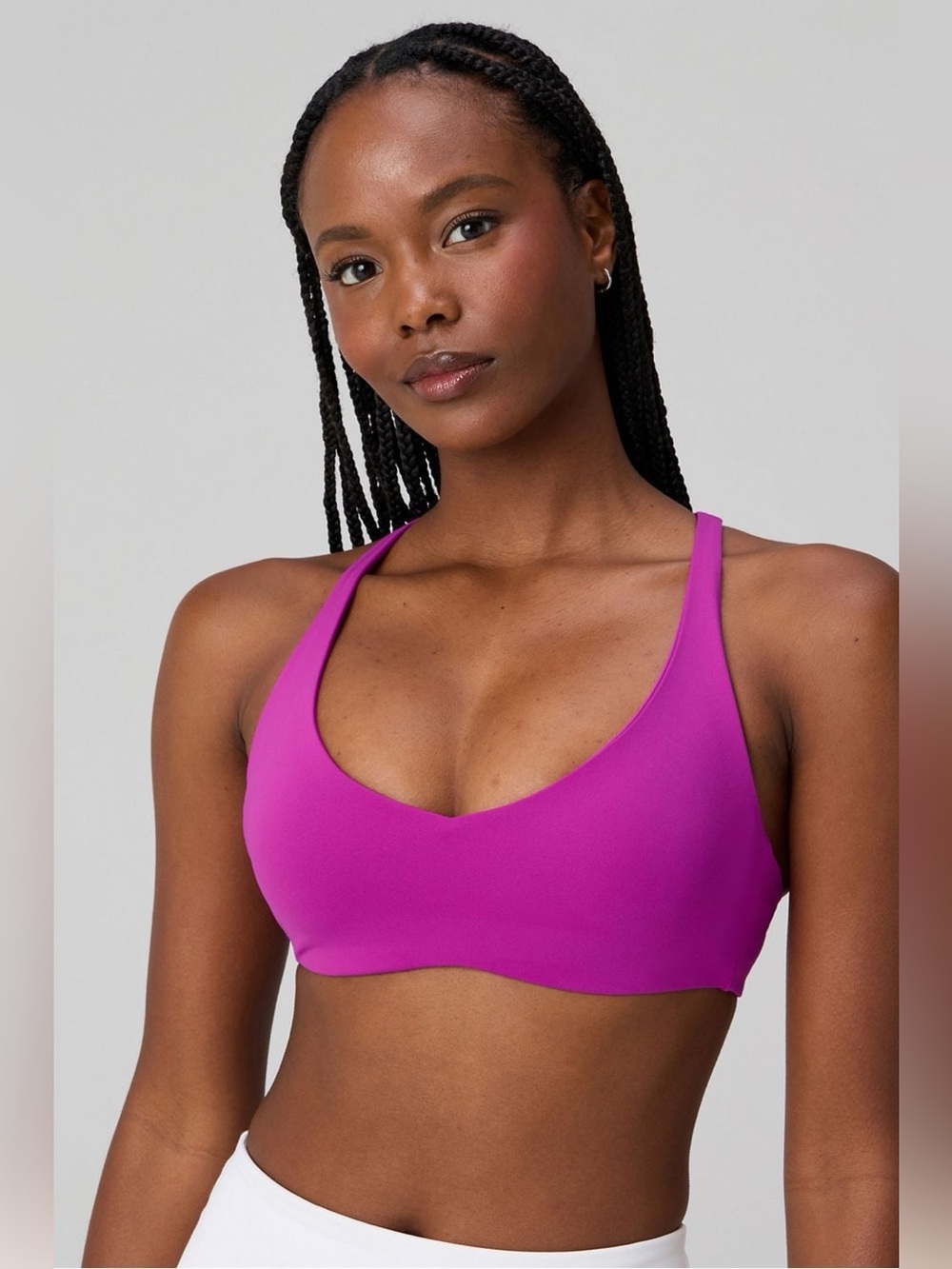Fabletics PureLuxe Low Impact Bra Viva Magenta Purple Size S NEW WITH TAGS